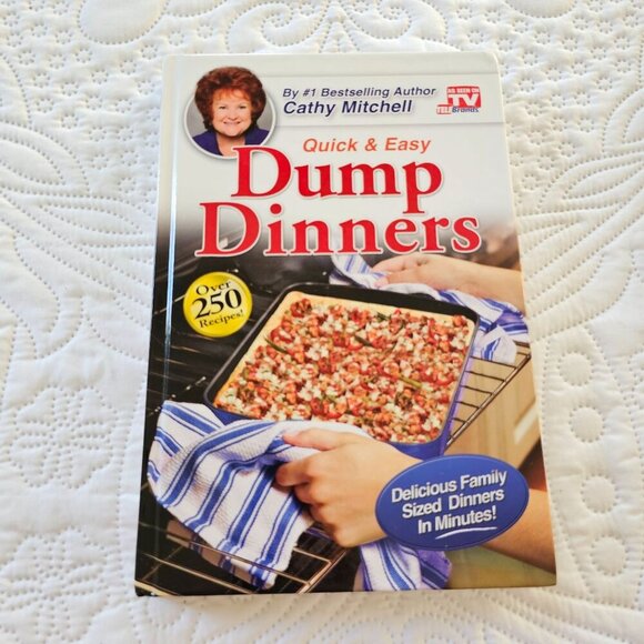 Quick & Easy "Dump Dinners" & "Dump Cakes" Cookbooks By Cathy Mitchell Hardcover - Picture 2 of 13